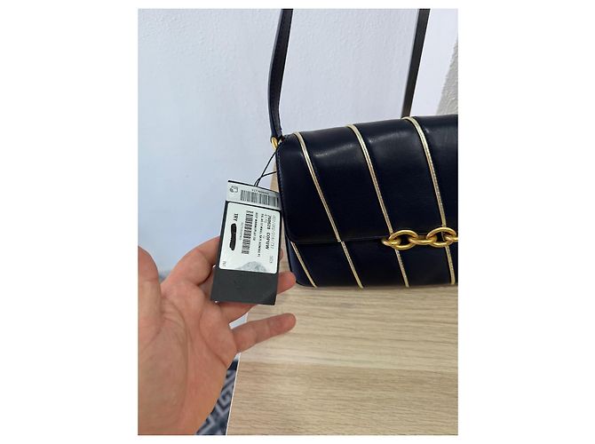 Borsa a tracolla Saint Laurent in pelle blu - vista 6