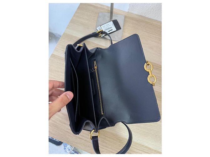 Borsa a tracolla Saint Laurent in pelle blu - vista 9