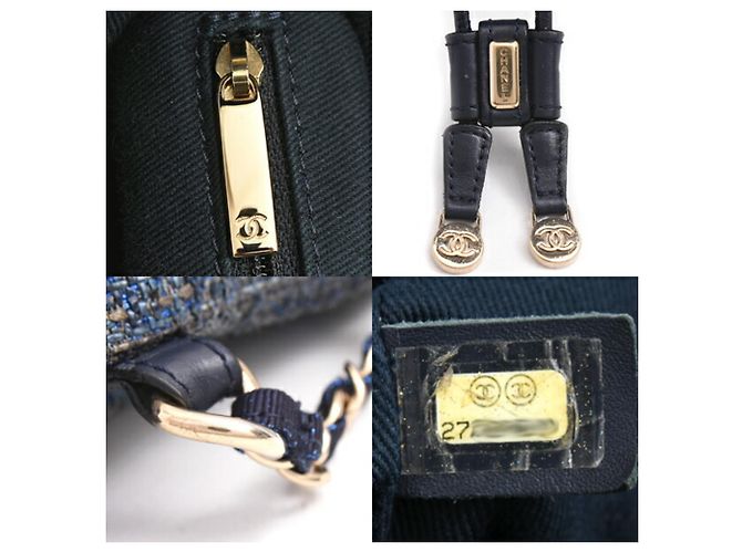 CHANEL Damen Deauville Rucksack Blau Marineblau - Ansicht 9
