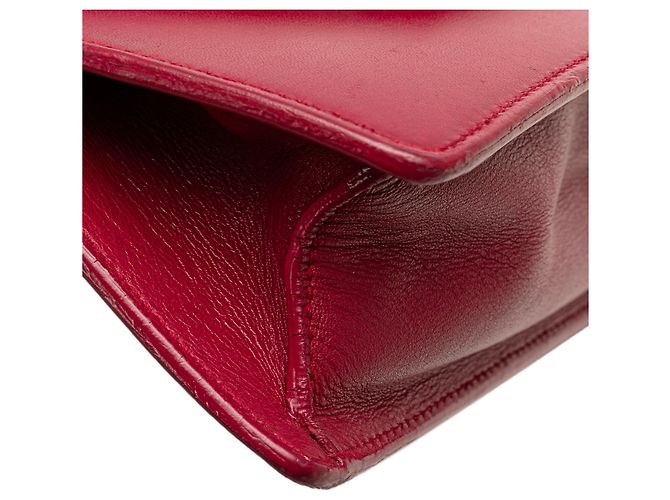 Borsa a tracolla Betty piccola in pelle rossa di Saint Laurent Rosso - vista 10