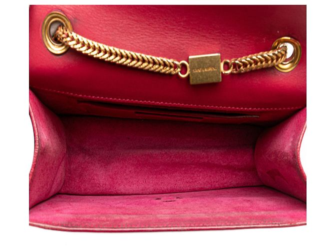 Borsa a tracolla Betty piccola in pelle rossa di Saint Laurent Rosso - vista 4