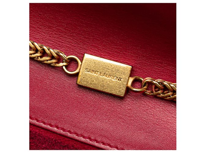 Borsa a tracolla Betty piccola in pelle rossa di Saint Laurent Rosso - vista 6