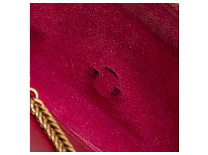 Borsa a tracolla Betty piccola in pelle rossa di Saint Laurent Rosso - vista 7