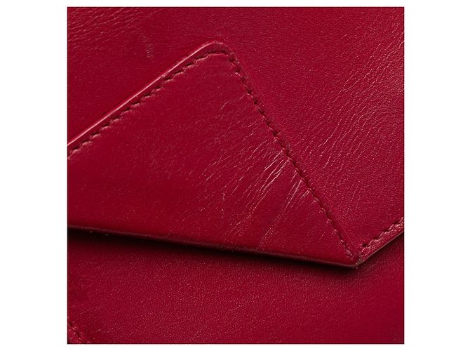 Borsa a tracolla Betty piccola in pelle rossa di Saint Laurent Rosso - vista 9