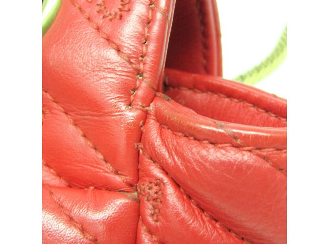Borsa a spalla in pelle da donna Balenciaga BB Logo 501681 Rosso - vista 12