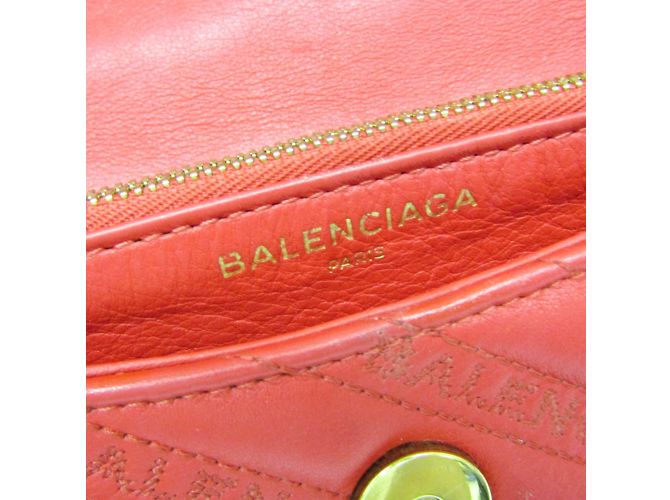 Borsa a spalla in pelle da donna Balenciaga BB Logo 501681 Rosso - vista 16