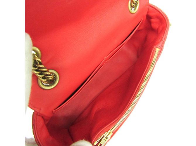 Borsa a spalla in pelle da donna Balenciaga BB Logo 501681 Rosso - vista 4