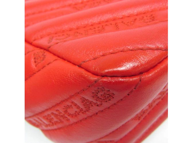 Borsa a spalla in pelle da donna Balenciaga BB Logo 501681 Rosso - vista 6