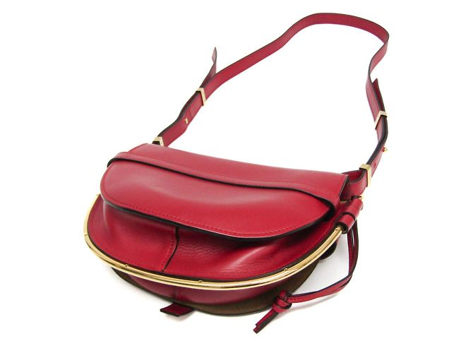 Borsa a spalla in pelle per donna Loewe Metal Gate Rosso - vista 3