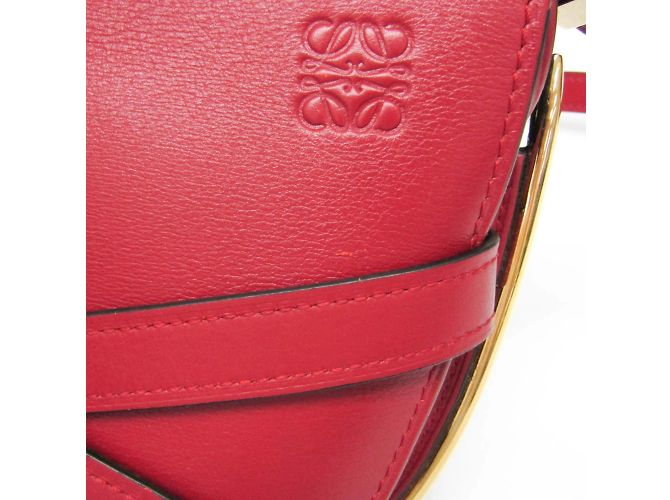 Borsa a spalla in pelle per donna Loewe Metal Gate Rosso - vista 7