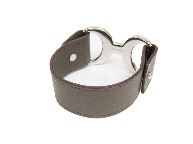 Hermès Bracciale Pavane Hermes in grigio Etoupe e argento Taupe - vista 2