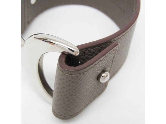 Hermès Bracciale Pavane Hermes in grigio Etoupe e argento Taupe - vista 7