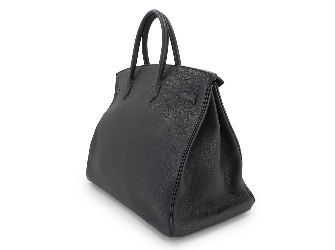 Sac Hermès Birkin 40 en cuir Togo noir - vue 3