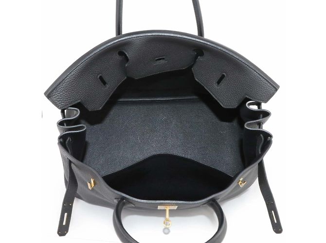 Sac Hermès Birkin 40 en cuir Togo noir - vue 6
