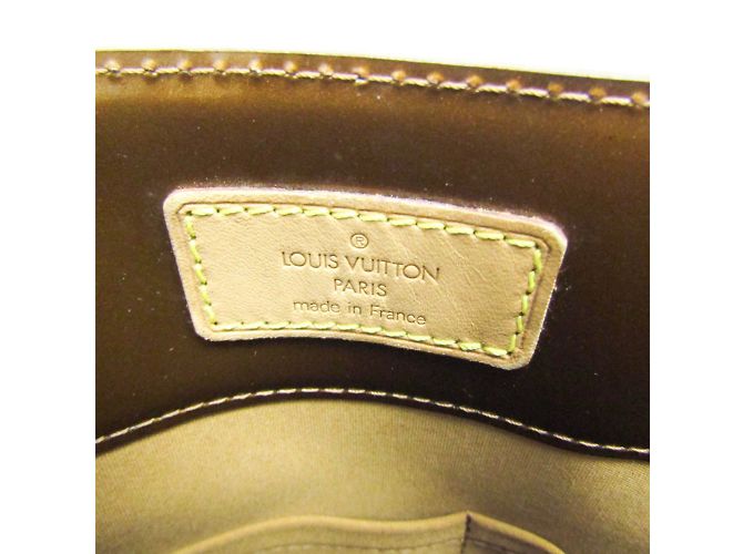 Borsa Louis Vuitton Monogram Vernis Reade MM Bronzo - vista 13