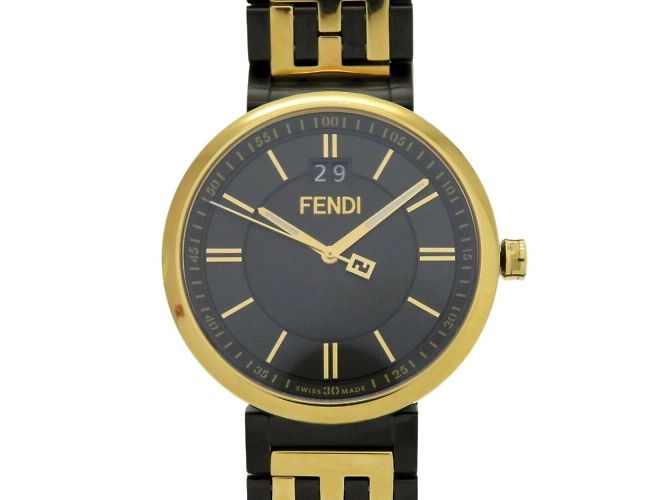 Fendi Forever SS Schwarz Gold Quarz Uhr - Ansicht 2