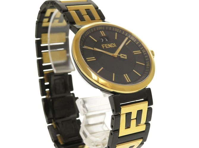 Fendi Forever SS Schwarz Gold Quarz Uhr - Ansicht 3
