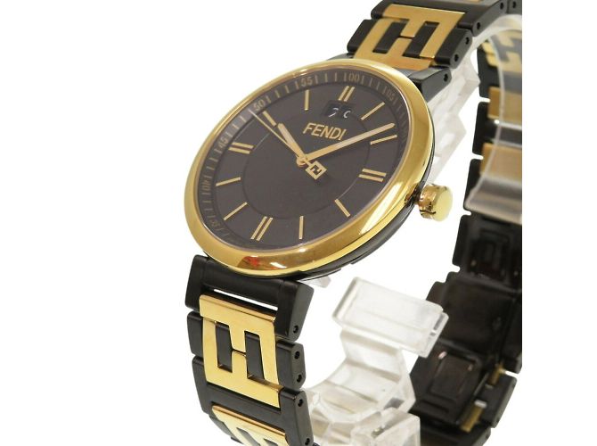 Fendi Forever SS Schwarz Gold Quarz Uhr - Ansicht 4