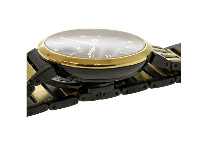 Fendi Forever SS Schwarz Gold Quarz Uhr - Ansicht 7