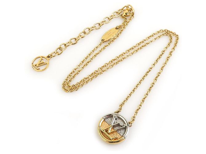 Collana in metallo Louis Vuitton in oro e argento D'oro - vista 2