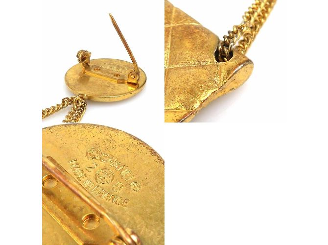 Spilla in metallo dorato Chanel D'oro - vista 5