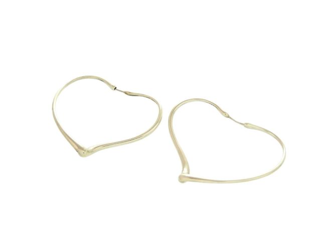 Tiffany & Co Orecchini a cerchio Tiffany Open Heart in argento 925 - vista 2