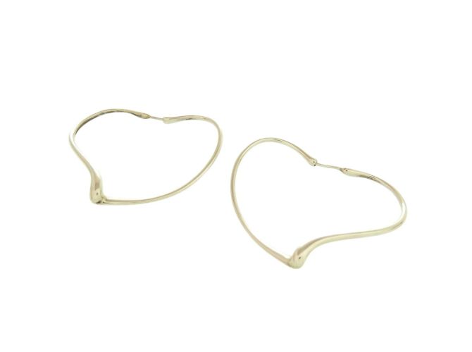 Tiffany & Co Orecchini a cerchio Tiffany Open Heart in argento 925 - vista 3