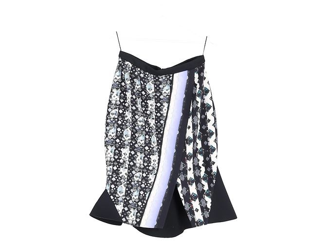 Gonna mini trombetta stampata Peter Pilotto in viscosa multicolore - vista 4