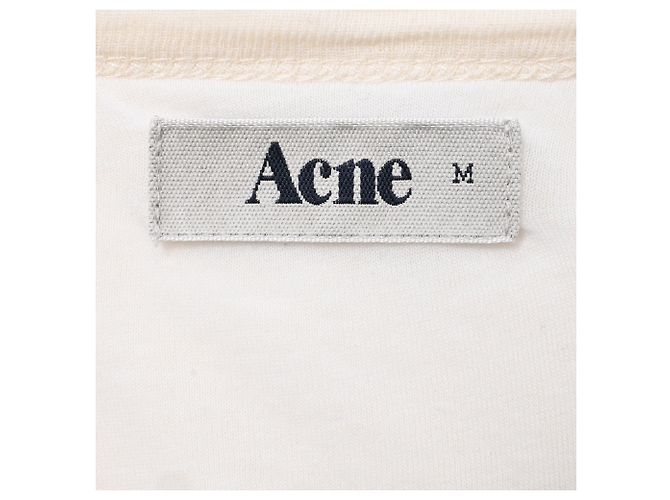 Camiseta Acne Studios en algodón blanco Crudo - vista 4