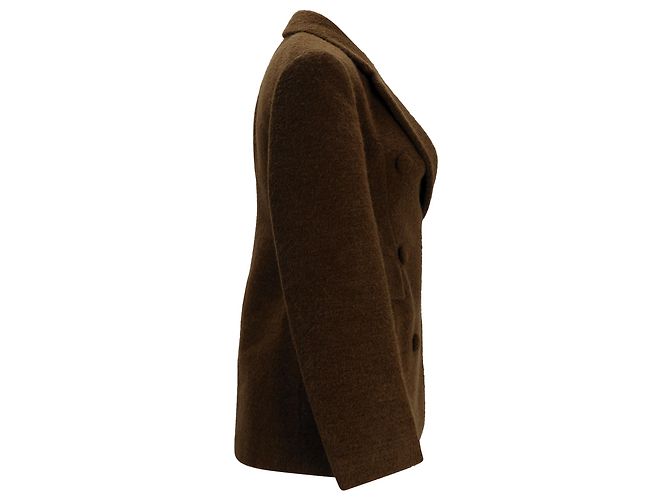 Jil Sander Doppelreiher-Blazer aus brauner Wolle - Ansicht 3