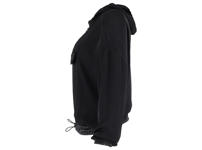 Versace Sportswear Hoodie aus schwarzer Seide - Ansicht 2