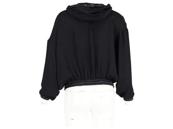Versace Sportswear Hoodie aus schwarzer Seide - Ansicht 6