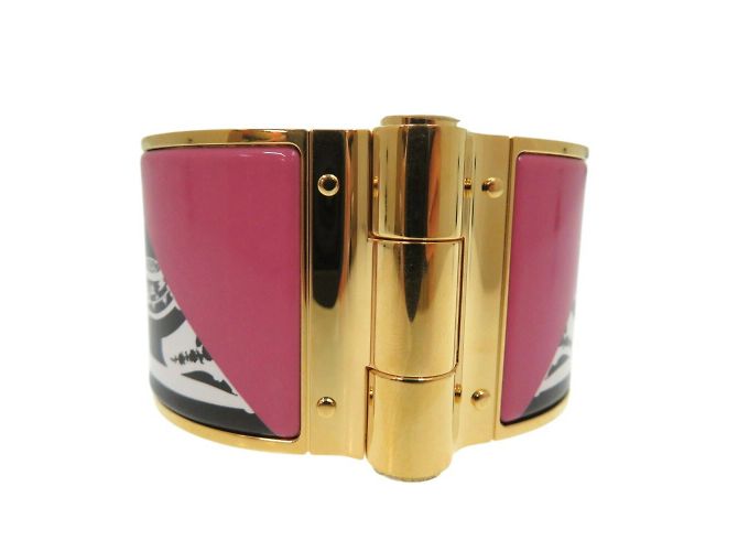 Hermès Bracciale in smalto Hermes GM D'oro - vista 3