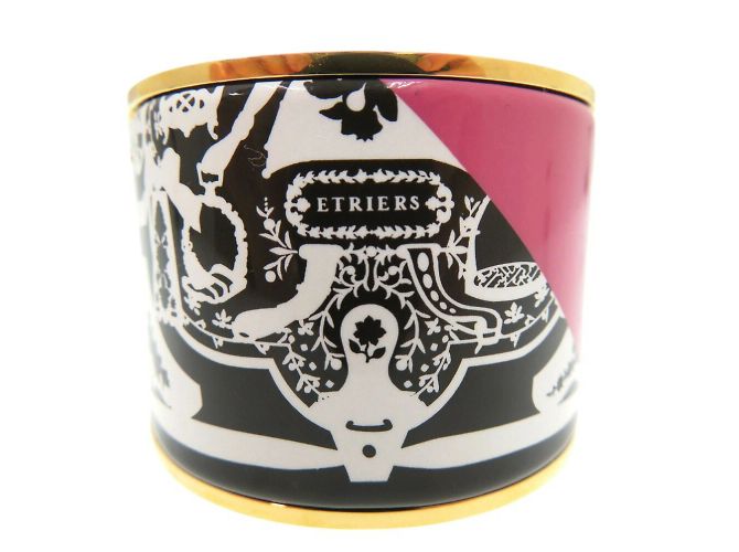 Hermès Bracciale in smalto Hermes GM D'oro - vista 8