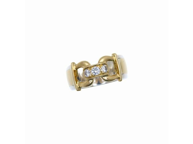 Ring Hermès Anillo de diamante en oro amarillo de 18K y plata Hermes Dorado - vista 2