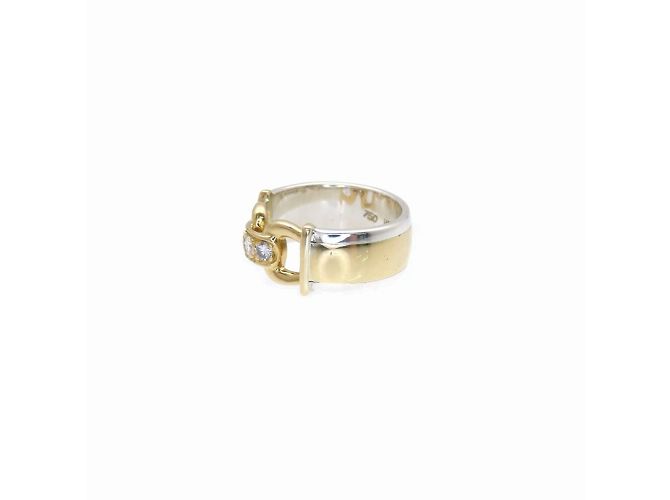 Ring Hermès Anillo de diamante en oro amarillo de 18K y plata Hermes Dorado - vista 3