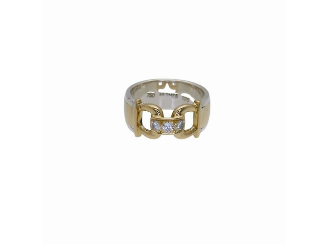 Ring Hermès Anillo de diamante en oro amarillo de 18K y plata Hermes Dorado - vista 5