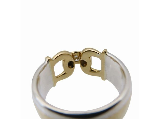 Ring Hermès Anillo de diamante en oro amarillo de 18K y plata Hermes Dorado - vista 8