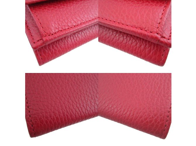 Billetera compacta Gucci GG Marmont Roja - vista 9