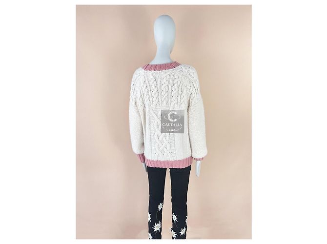 Chanel Cashmere-Pullover mit Teddyärmeln im Cara Delevingne-Stil für 5K$ Creme - Ansicht 11