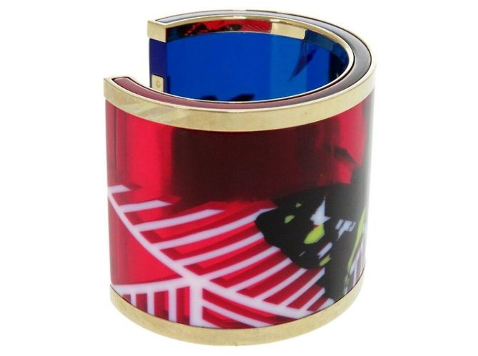 Bracciale a farfalla scheletro D-Jungle Pop di Christian Dior Rosso Blu D'oro - vista 5