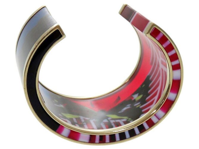 Bracciale a farfalla scheletro D-Jungle Pop di Christian Dior Rosso Blu D'oro - vista 6