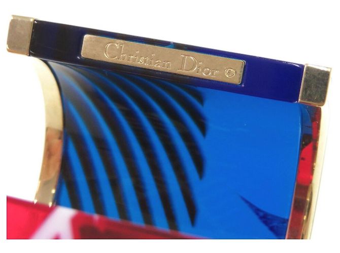 Bracciale a farfalla scheletro D-Jungle Pop di Christian Dior Rosso Blu D'oro - vista 8
