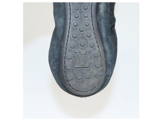 LOUIS VUITTON Décolleté in Suede Nero LV Auth bs25699 - vista 10