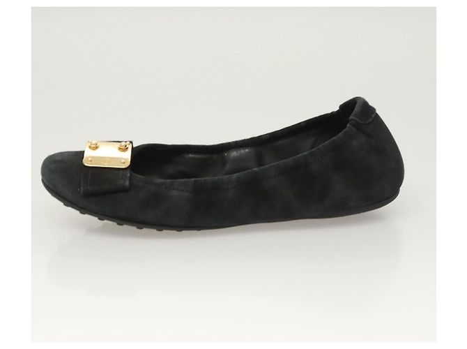 LOUIS VUITTON Décolleté in Suede Nero LV Auth bs25699 - vista 20