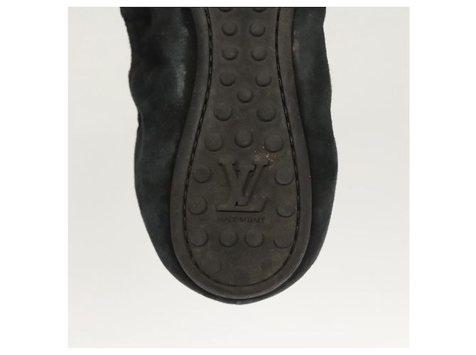 LOUIS VUITTON Décolleté in Suede Nero LV Auth bs25699 - vista 25