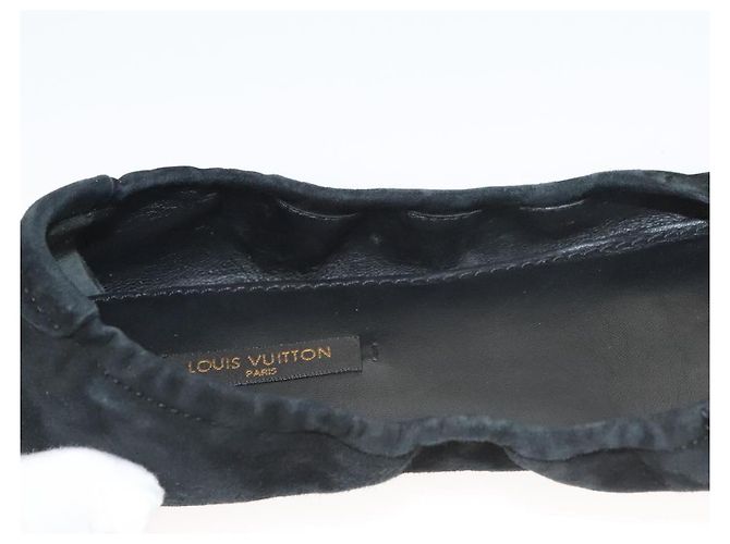 LOUIS VUITTON Décolleté in Suede Nero LV Auth bs25699 - vista 27