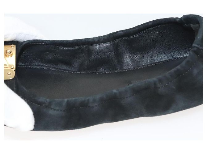 LOUIS VUITTON Décolleté in Suede Nero LV Auth bs25699 - vista 28
