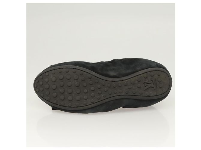 LOUIS VUITTON Décolleté in Suede Nero LV Auth bs25699 - vista 7