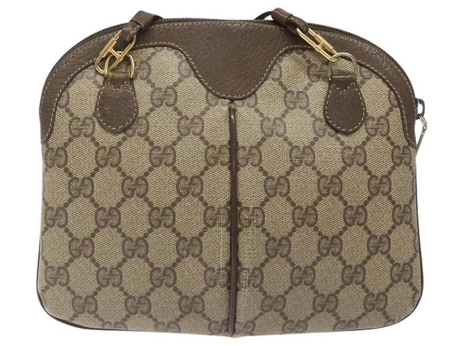 GUCCI GG Supreme Web Sherry Line Borsa a Spalla PVC Beige 904 02 047 Auth 123208 Rosso - vista 2